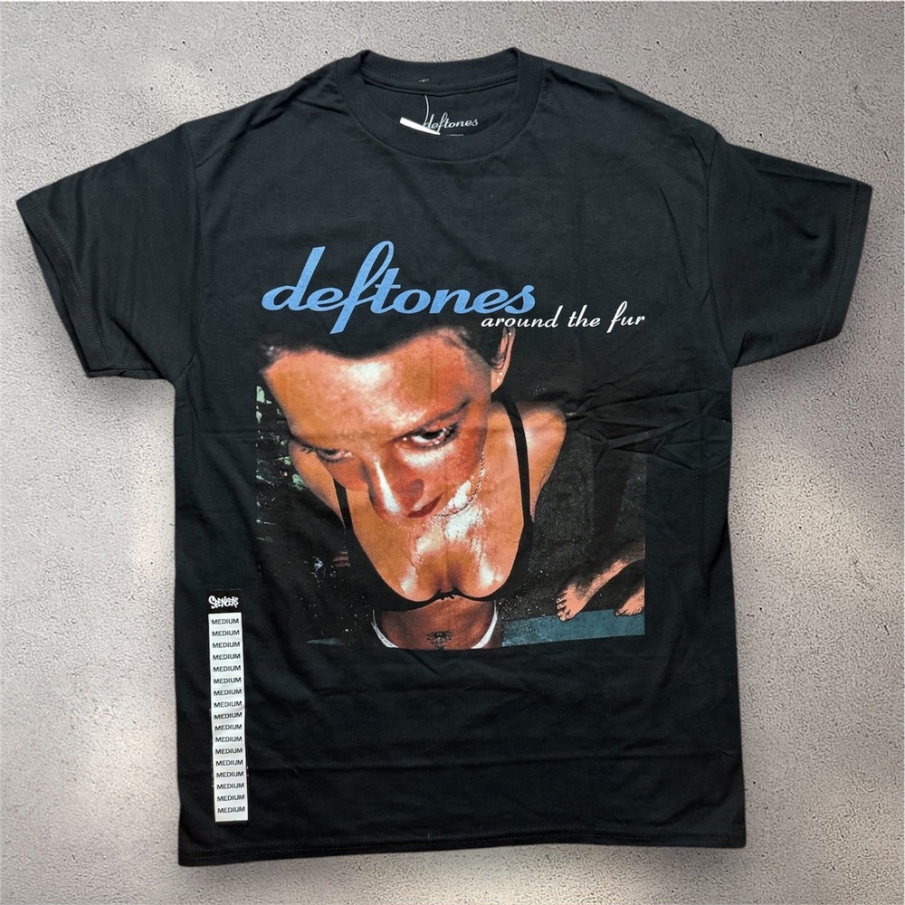 Deftones Around the Fur Graphic T-Shirt Black Mens Medium New NWT 2024 Spencer's